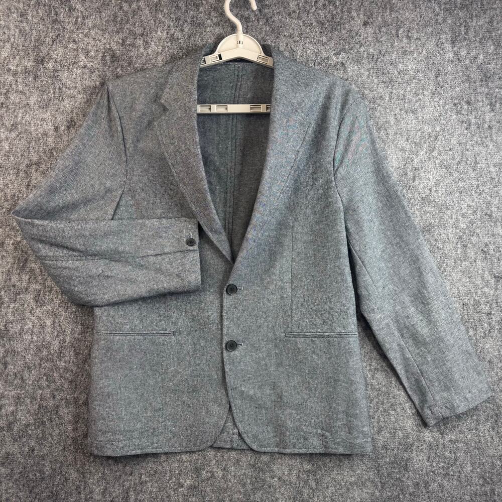Banana Republic‎ Linen Blend Blazer Men's 38 S Gray Tailored Sport Coat
